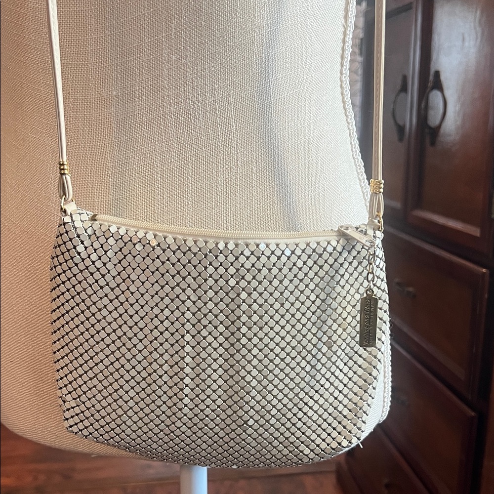 Elegant Cream and Black Crossbody Bag